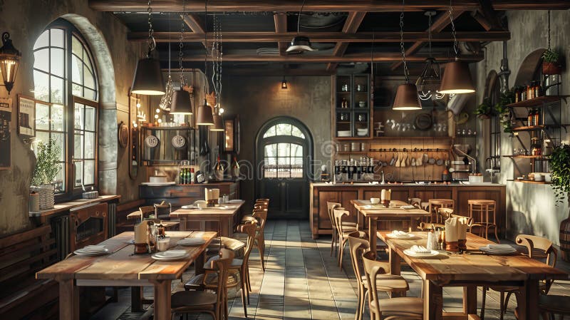 Tables en bois et bougies chez Bella Luna